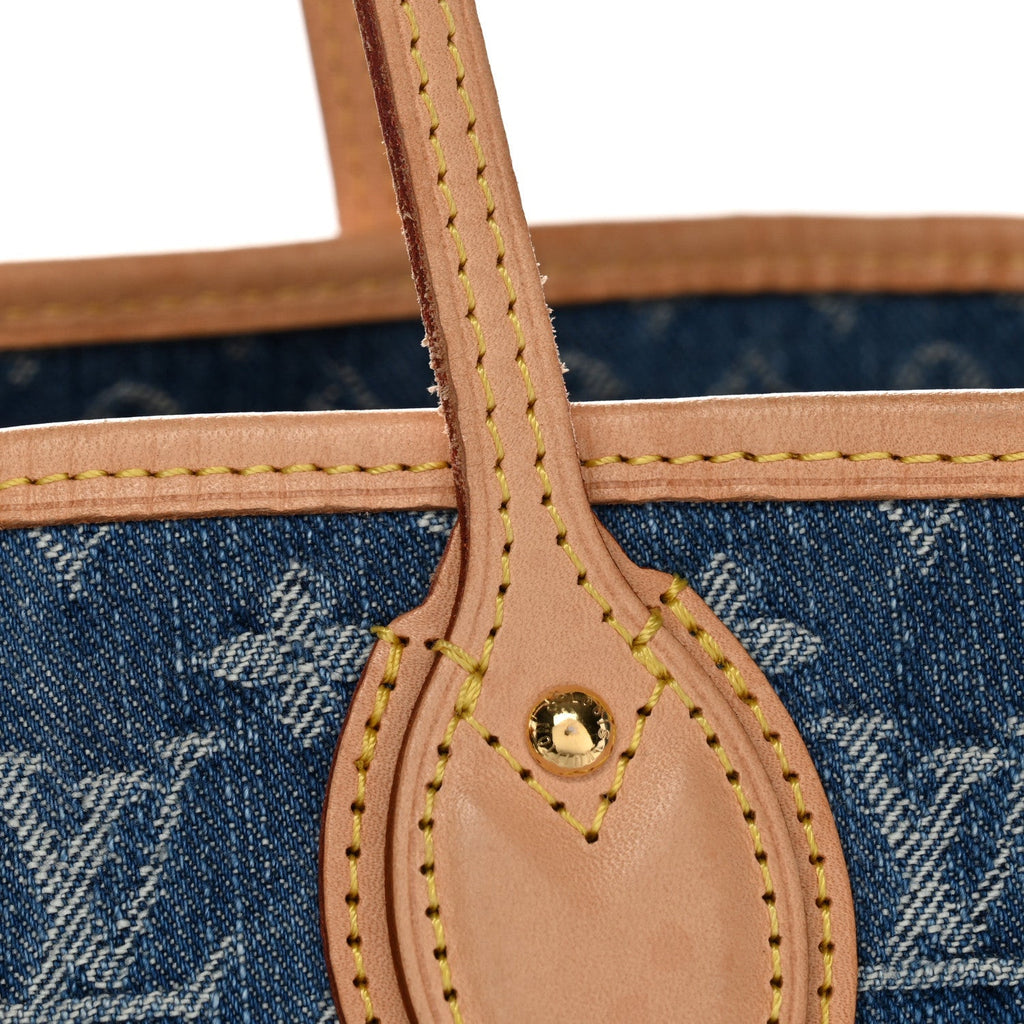 Monogram Denim Neo Neverfull MM Blue
