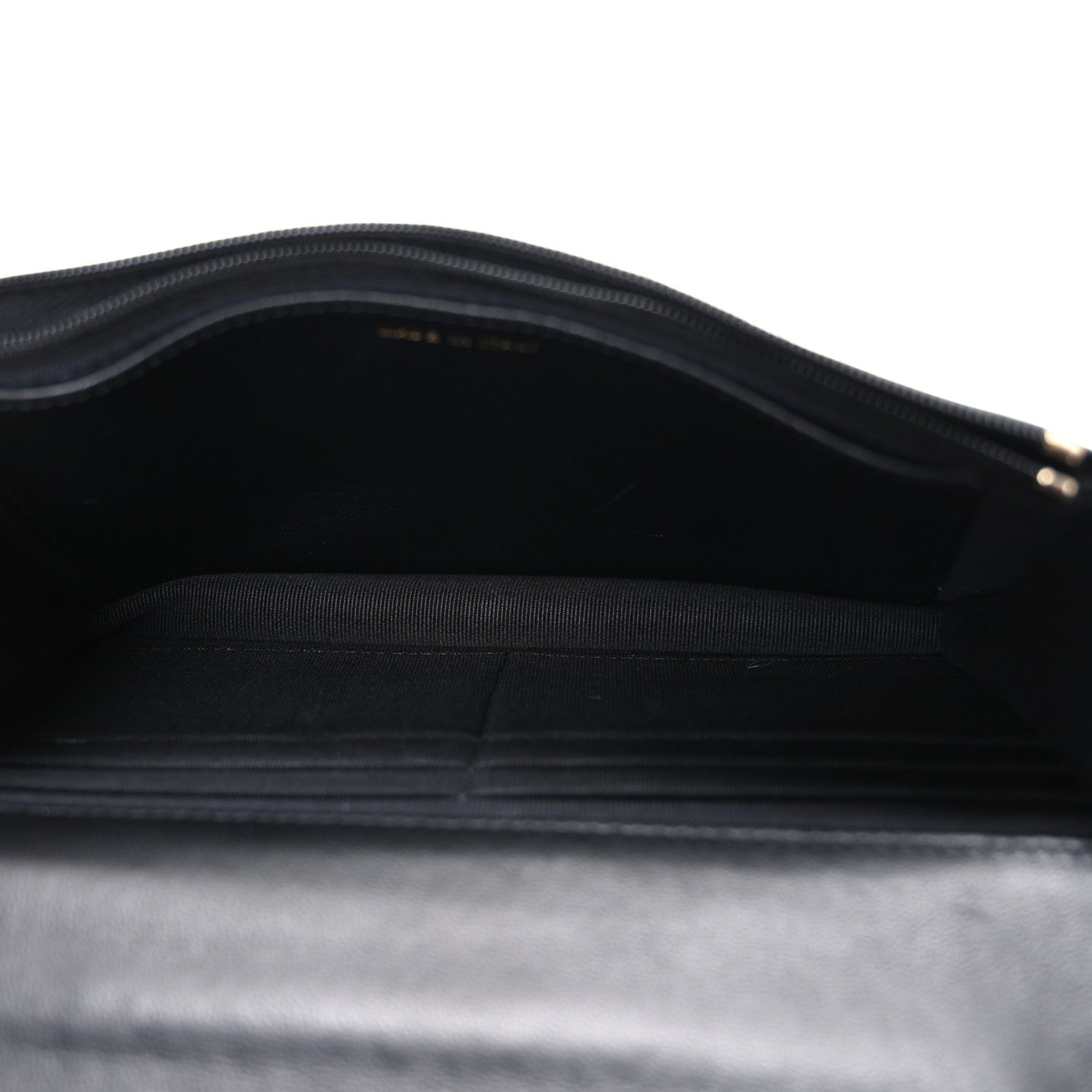Lambskin Quilted Lion Motif Wallet On Chain WOC Black