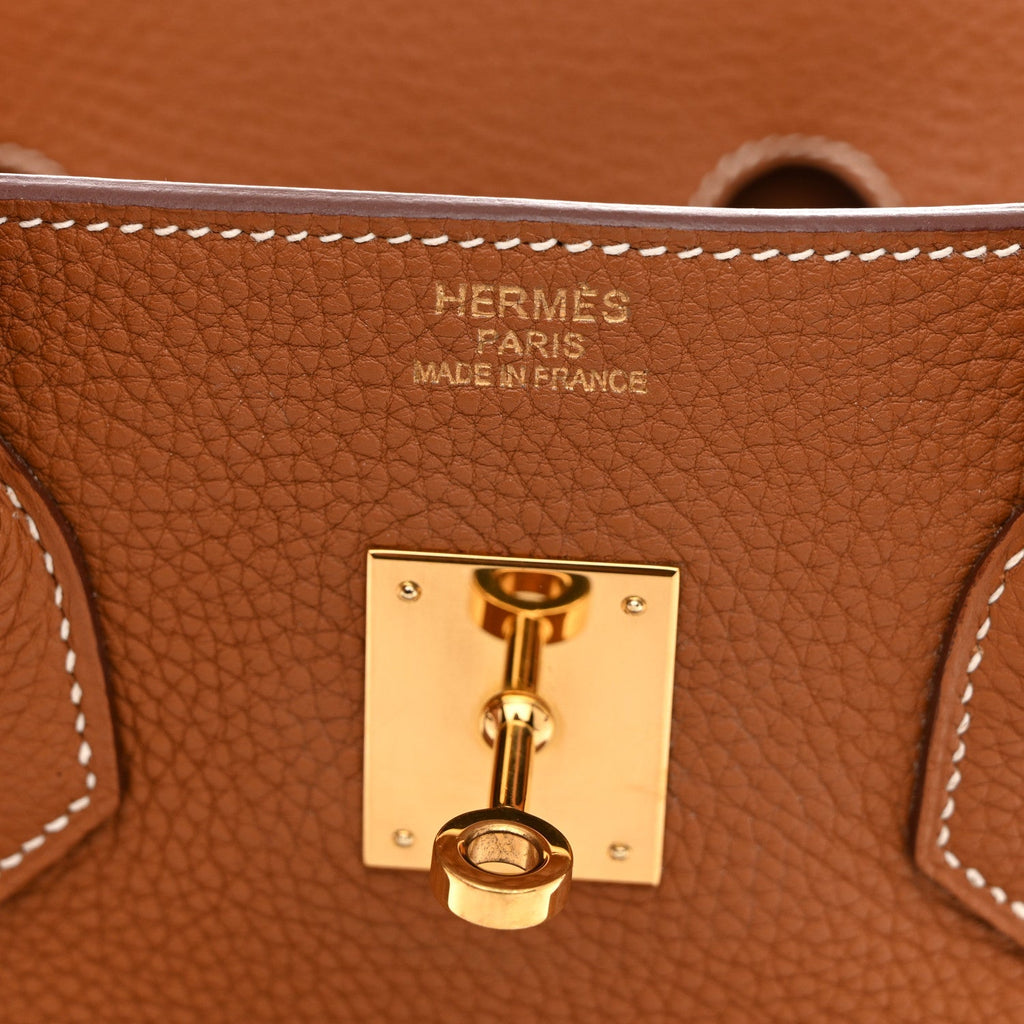 Taurillon Clemence Birkin 35 Gold