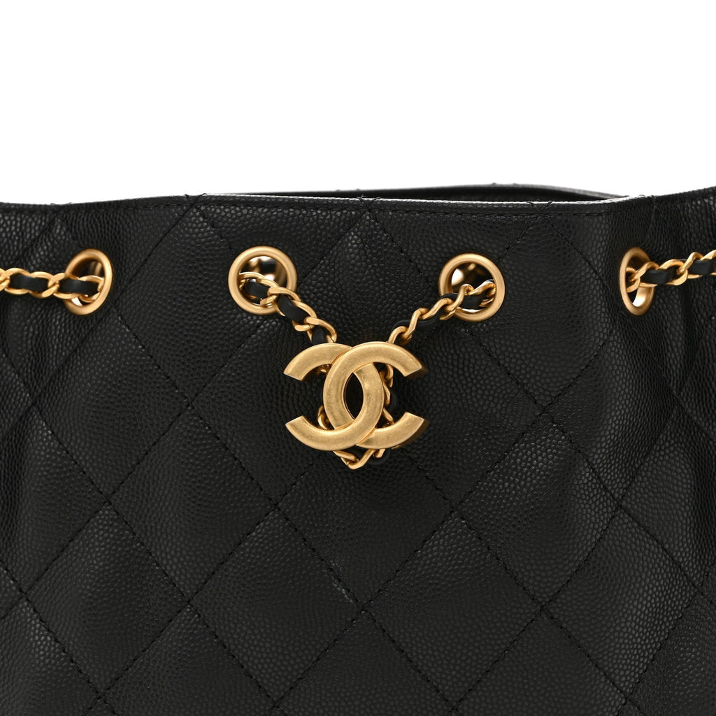 Caviar Quilted Mini Chanel 25 Handbag Black