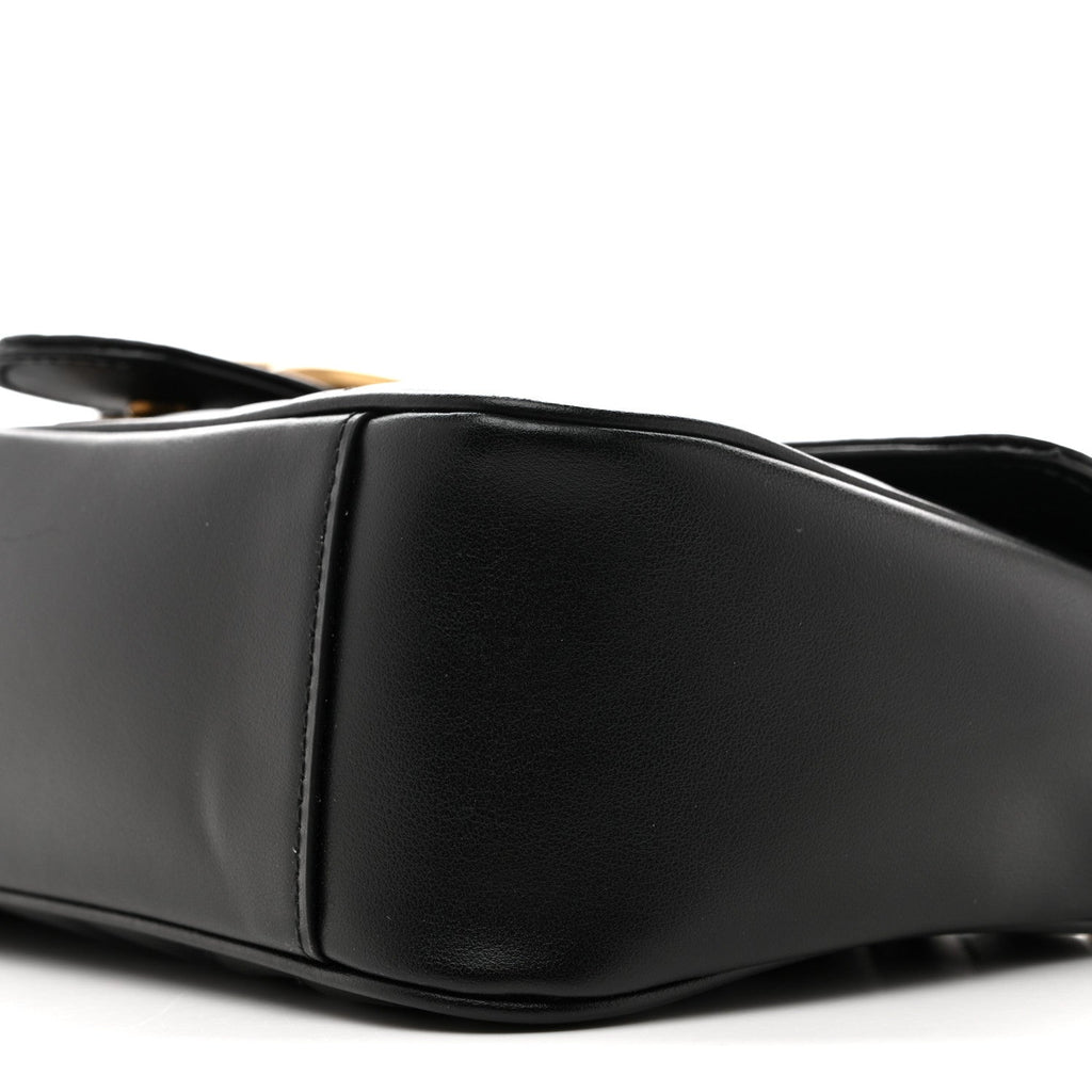 Calfskin Matelasse Small GG Marmont Shoulder Bag Black