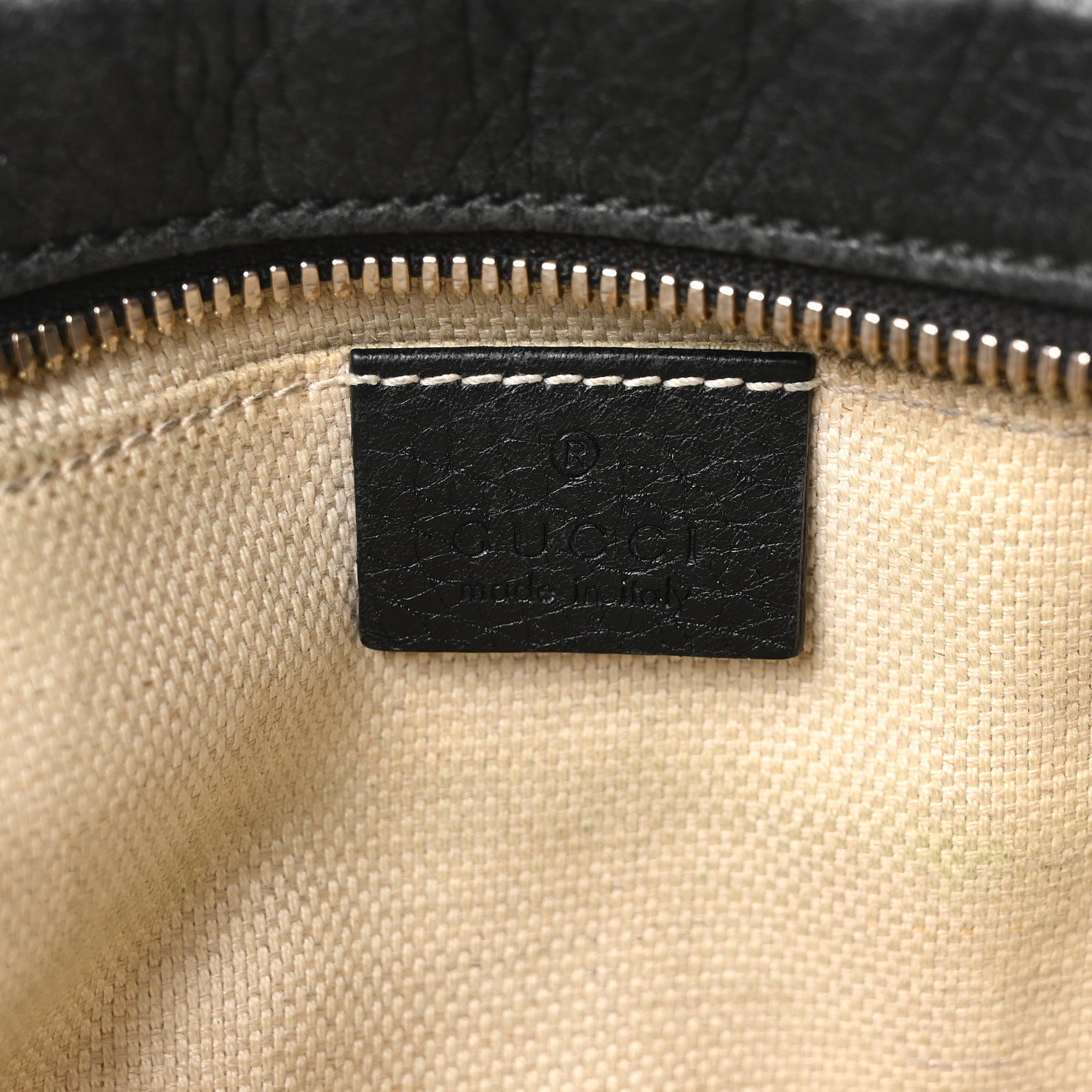 Pebbled Calfskin Small Soho Disco Bag Black