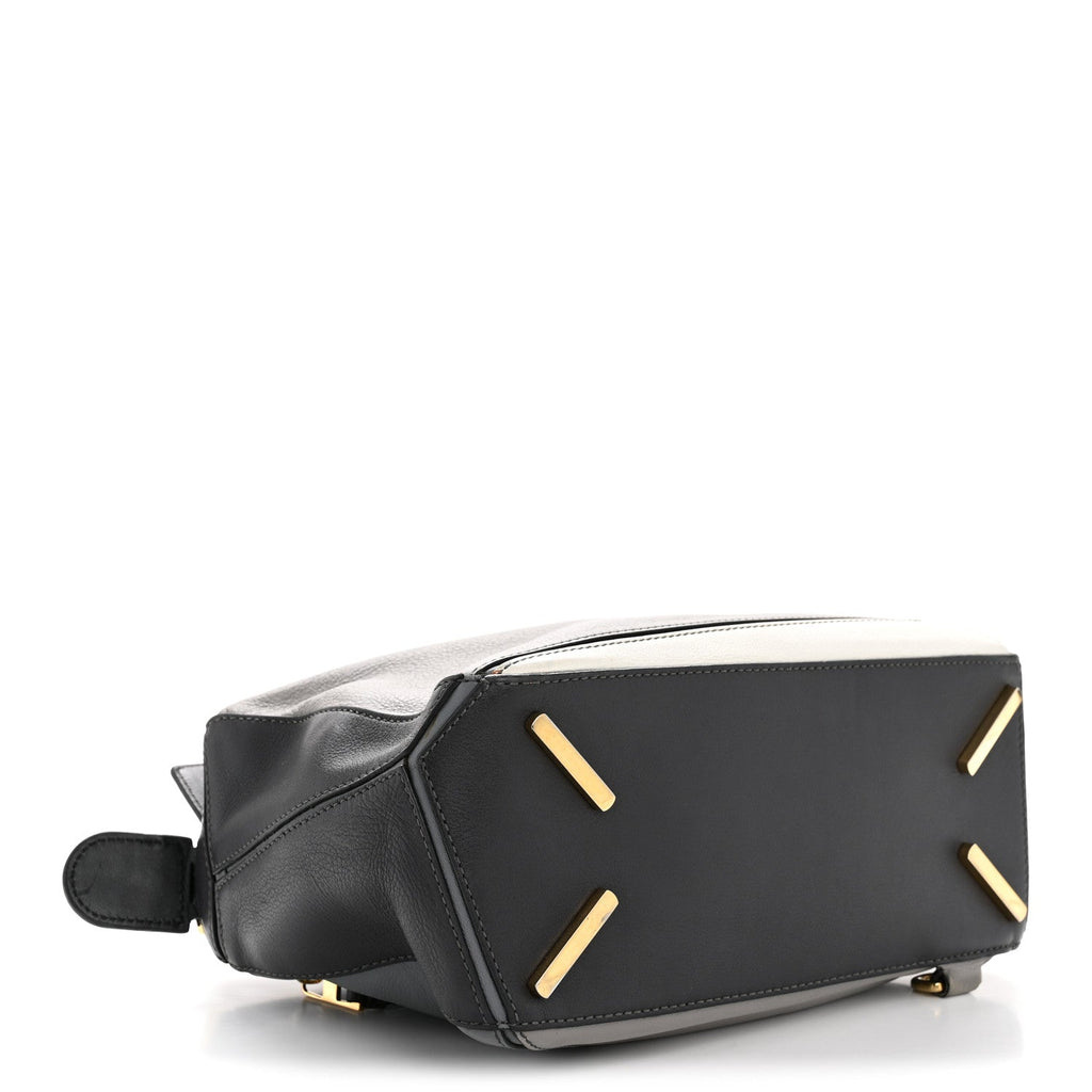 Calfskin Small Puzzle Bag Grey Multitone