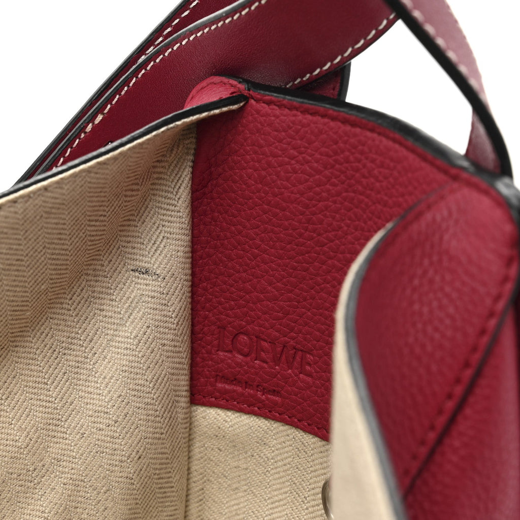 Grained Calfskin Small Hammock Shoulder Bag Raspberry