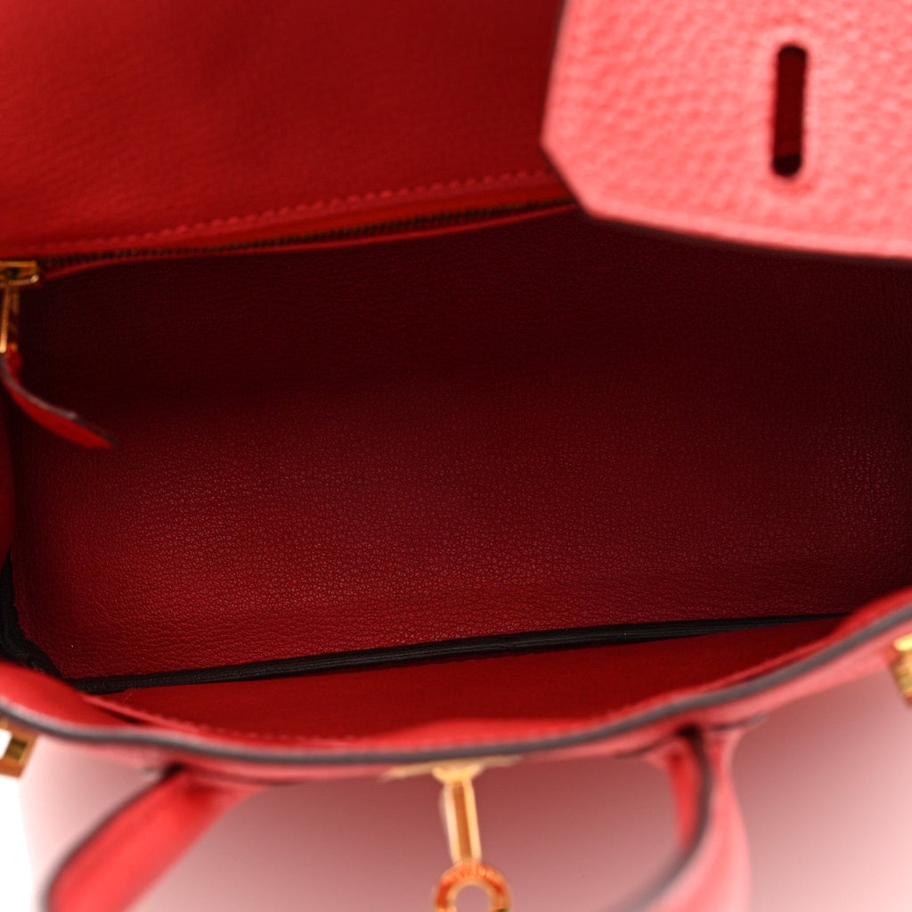 Togo Birkin 25 Rouge Pivoine