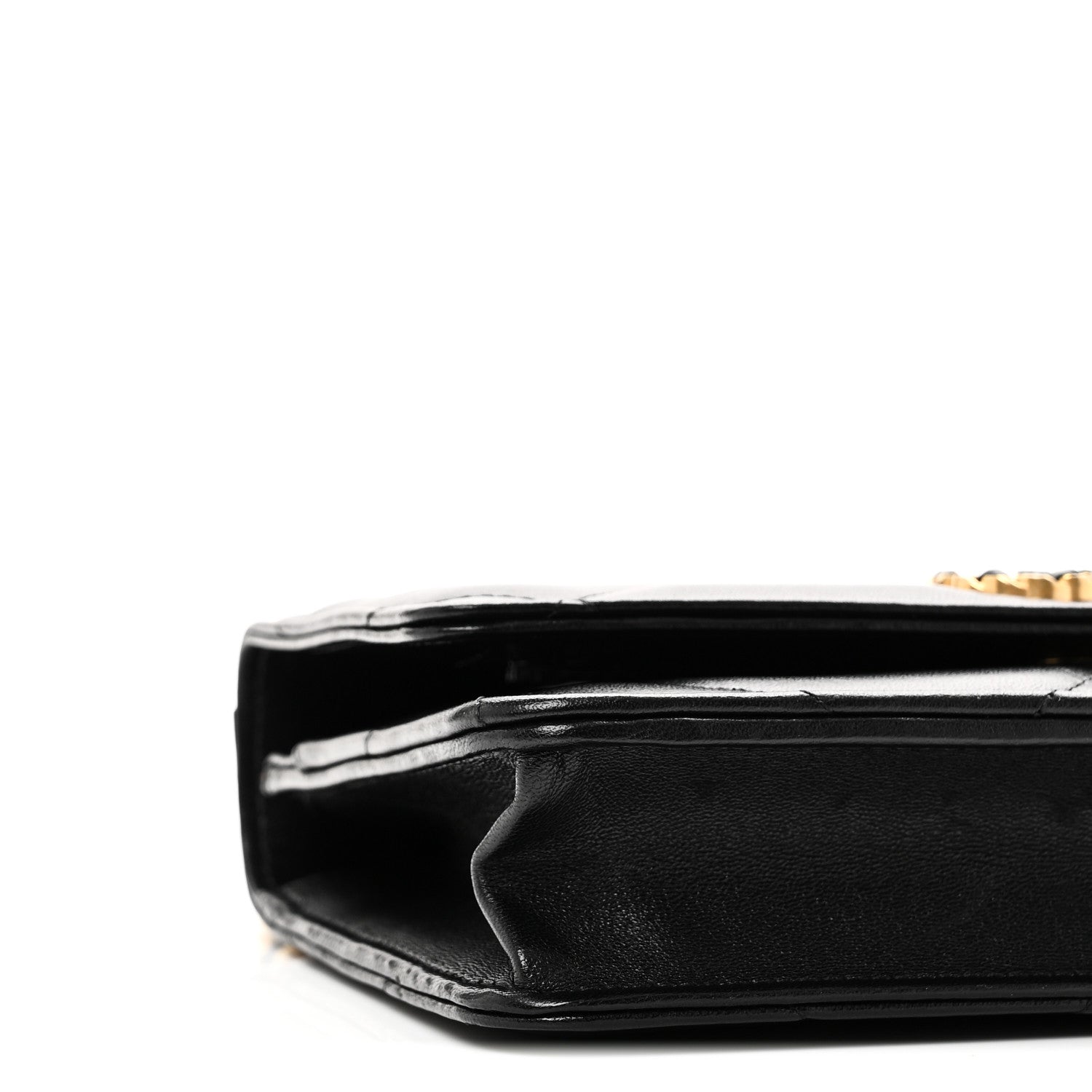 Lambskin Quilted Chanel 19 Wallet On Chain WOC Black