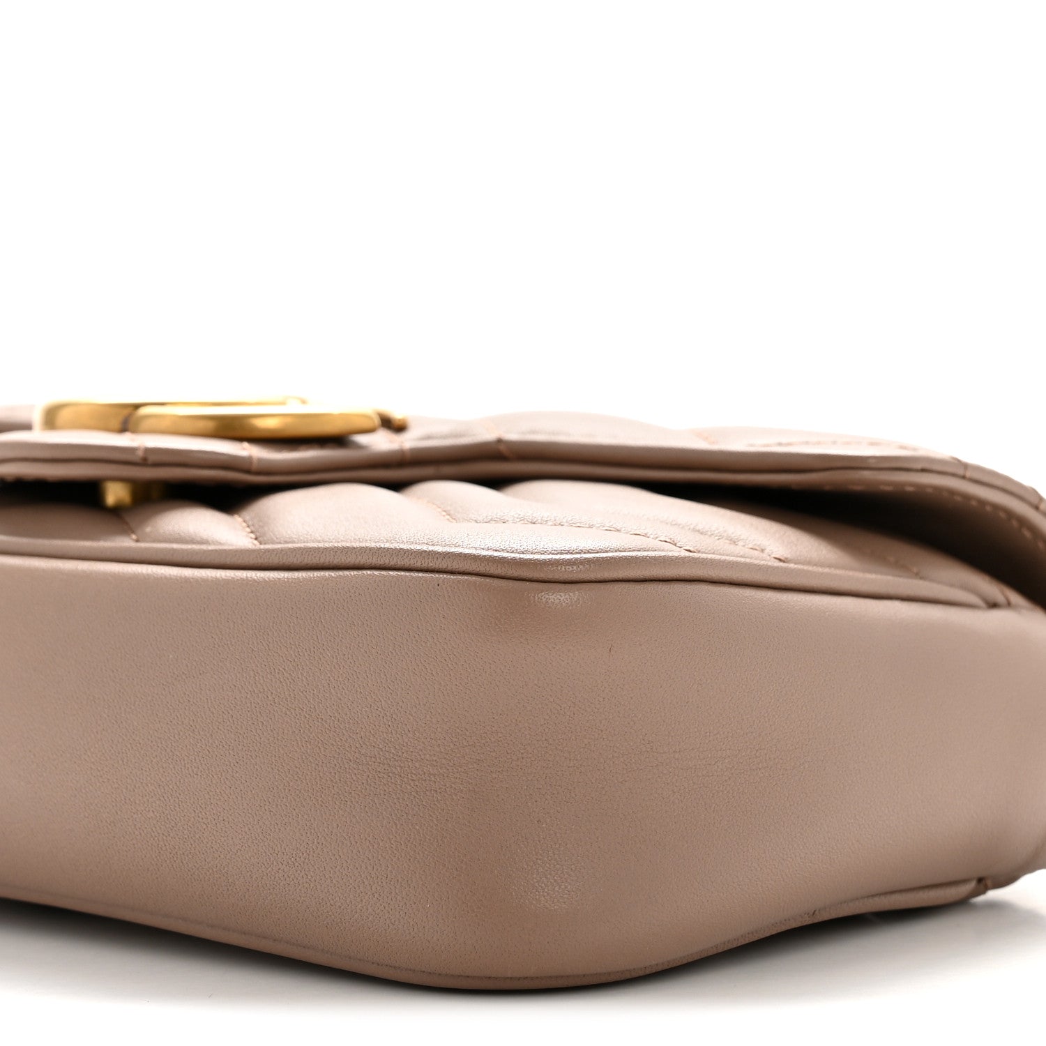 Calfskin Matelasse Super Mini GG Marmont Shoulder Bag Porcelain Rose