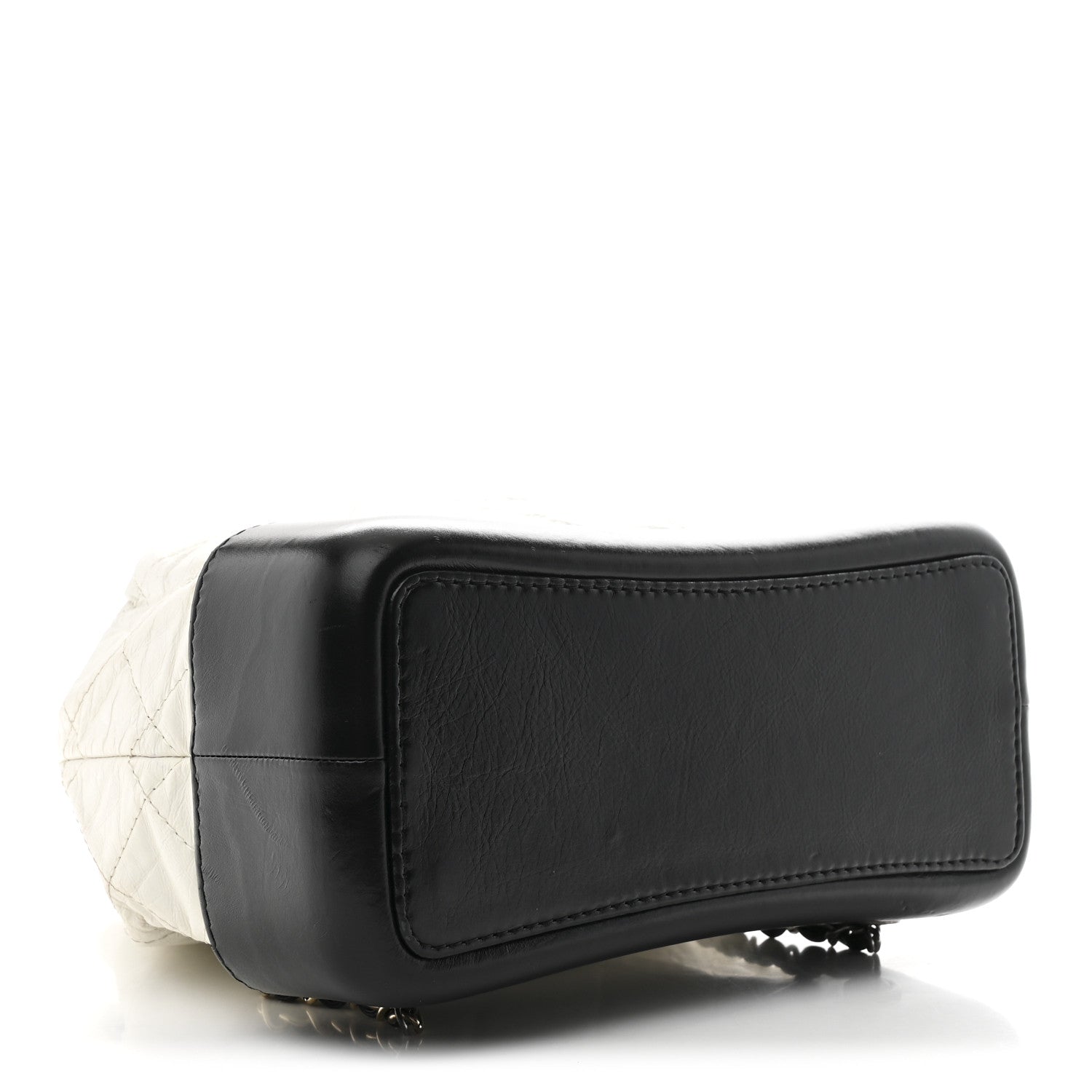 Aged Calfskin Quilted Small Gabrielle Backpack Black White