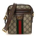 GG Supreme Monogram Web Mini Ophidia Messenger Brown