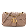 Calfskin Matelasse Small GG Marmont Shoulder Bag Porcelain Rose