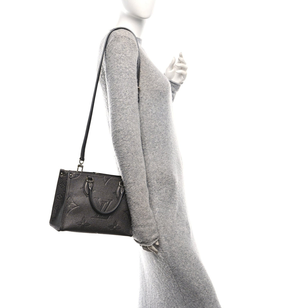 Metallic Empreinte Monogram Giant Onthego PM Gun Metal