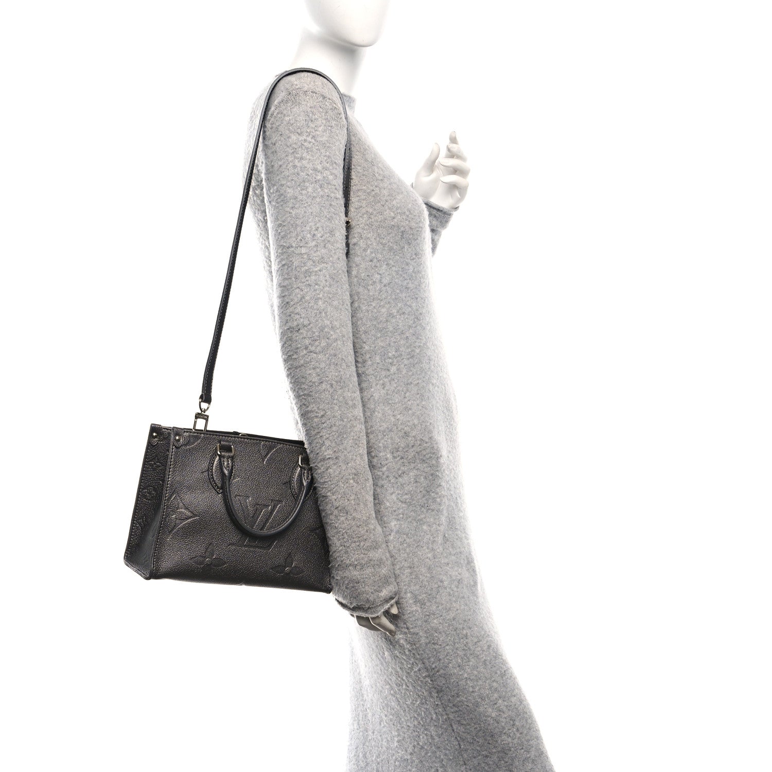 Metallic Empreinte Monogram Giant Onthego PM Gun Metal