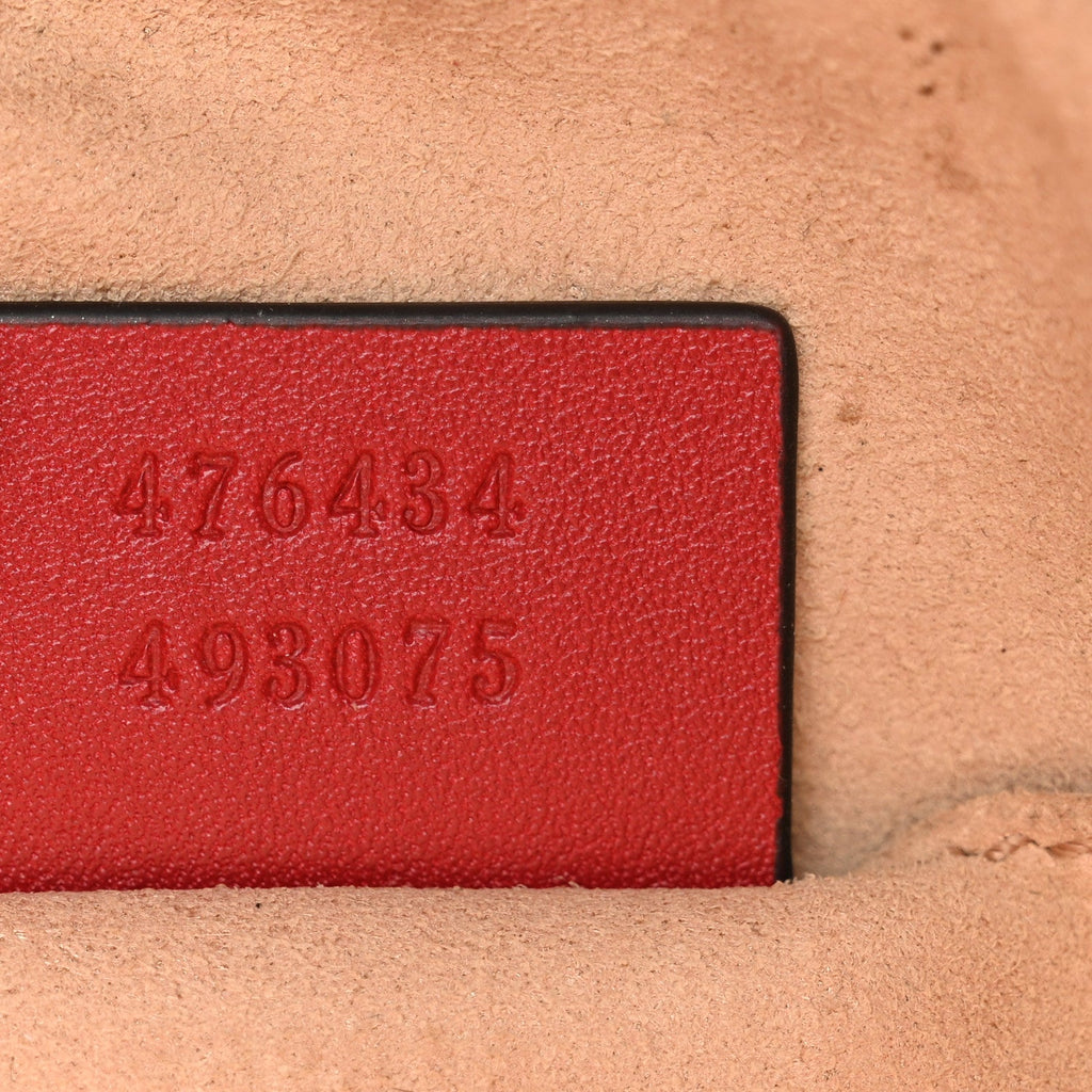 Calfskin Matelasse GG Marmont Belt Bag 85 34 Hibiscus Red