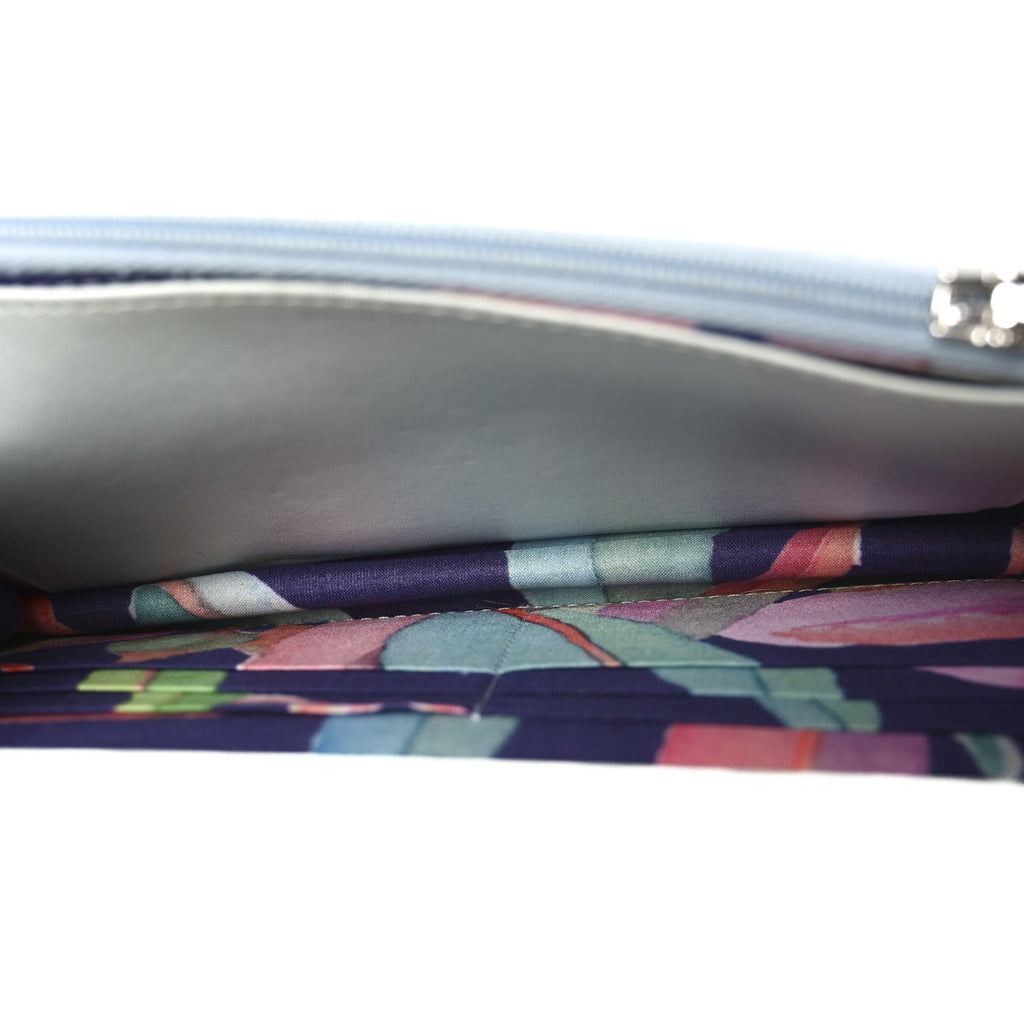 Canvas Quilted Jungle Jeans Wallet on Chain WOC Multicolor