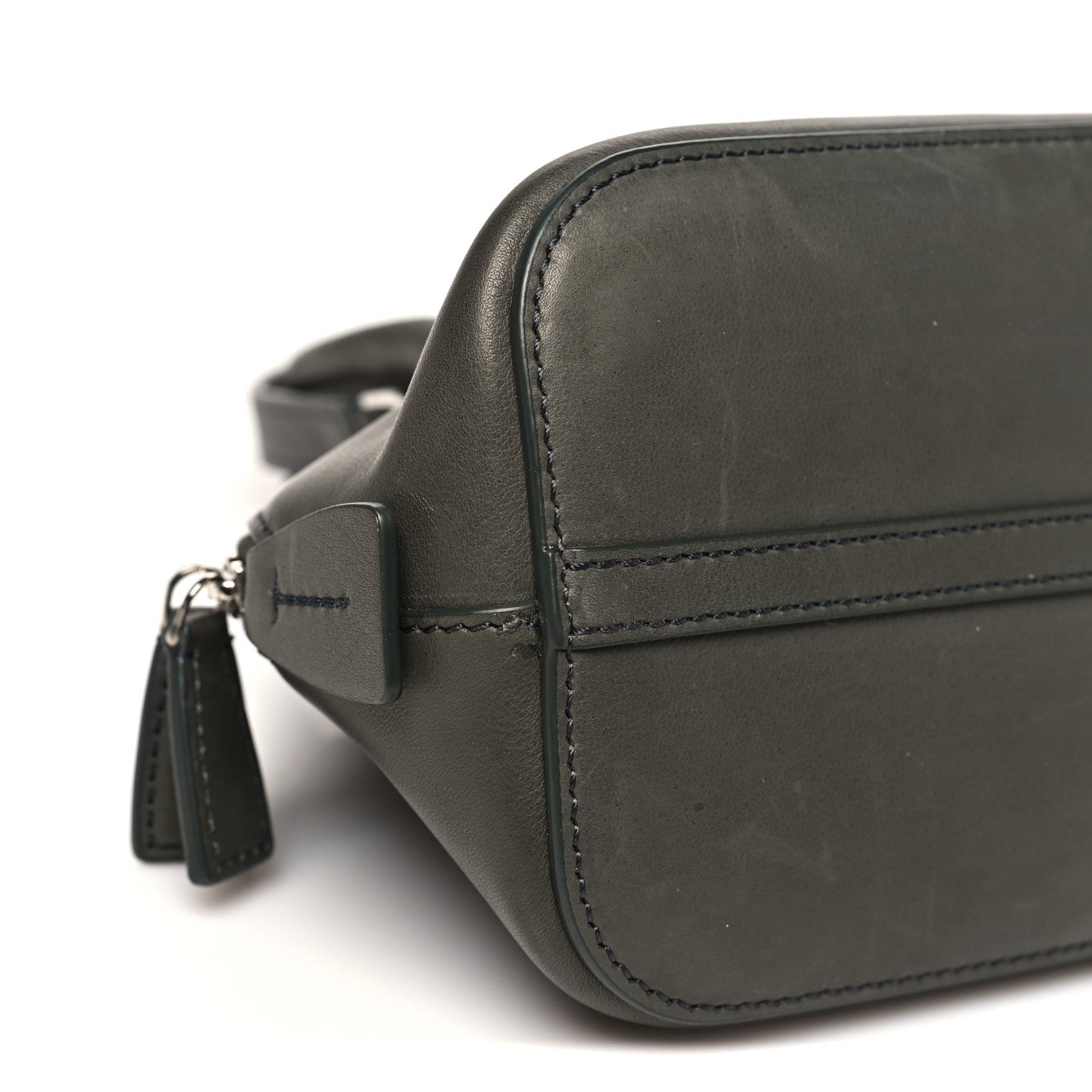 Saddle Calfskin Mini Devon Bag Koala Grey