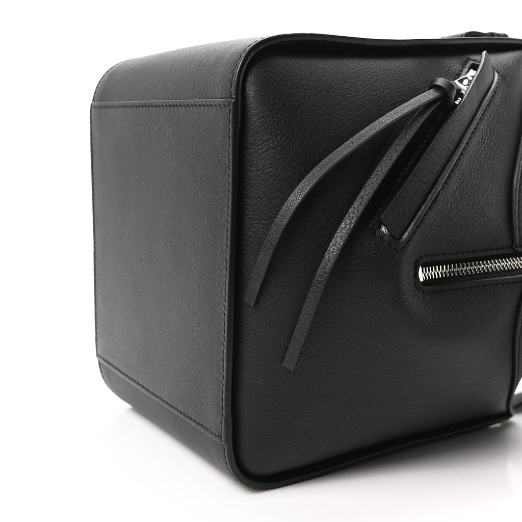 Soft Grained Calfskin Compact Hammock Shoulder Bag Black