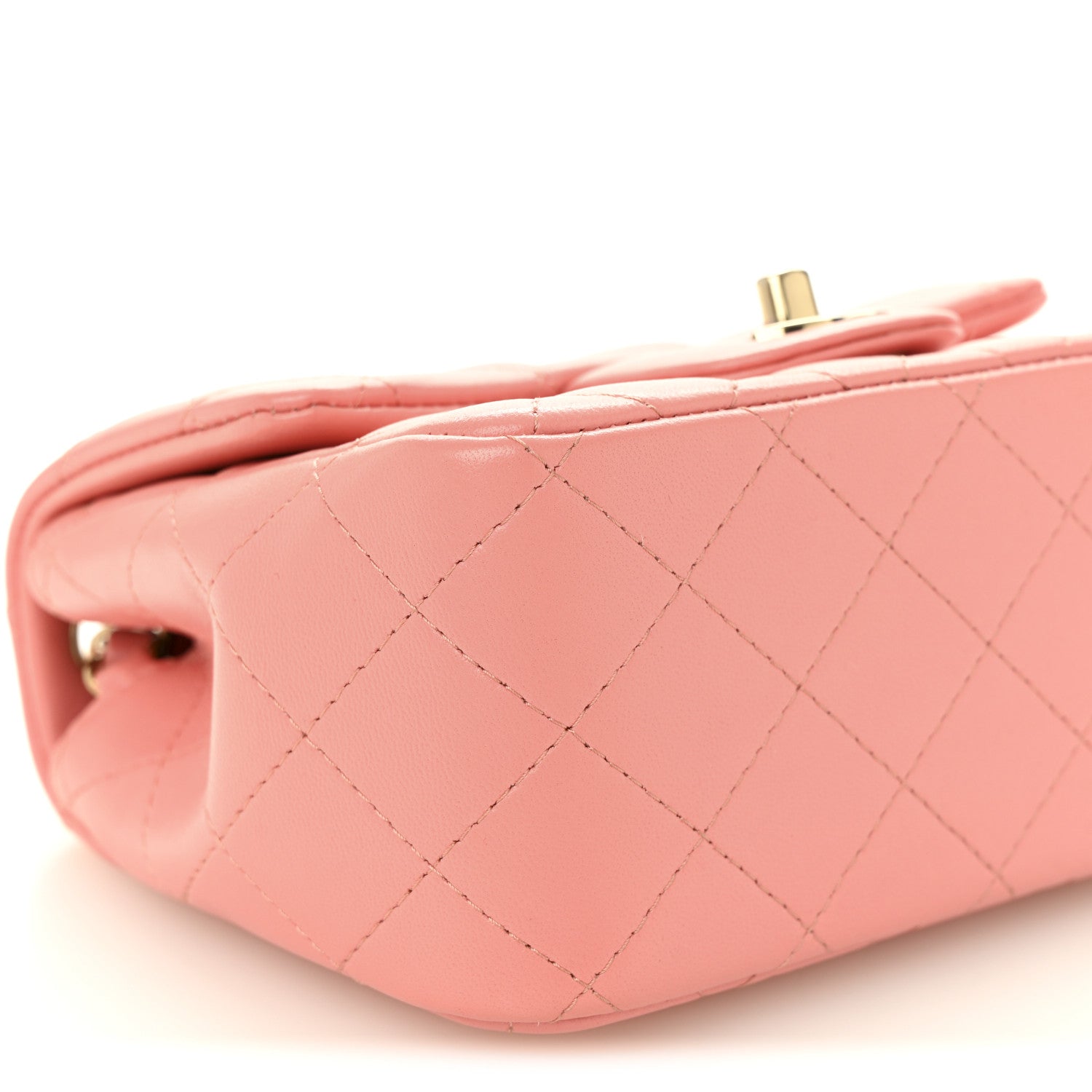 Lambskin Quilted Mini Square Flap Pink