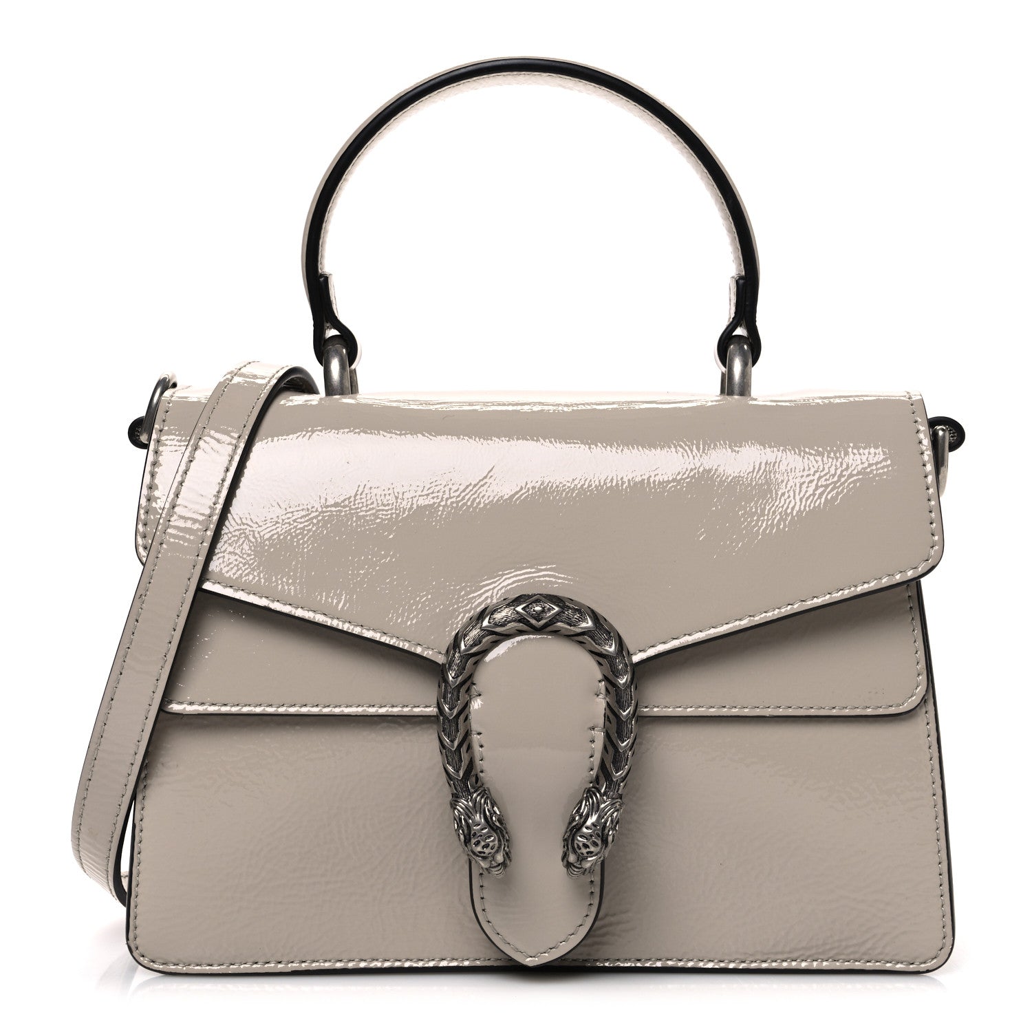 Crinkled Patent Small Dionysus Top Handle Bag Sphinx