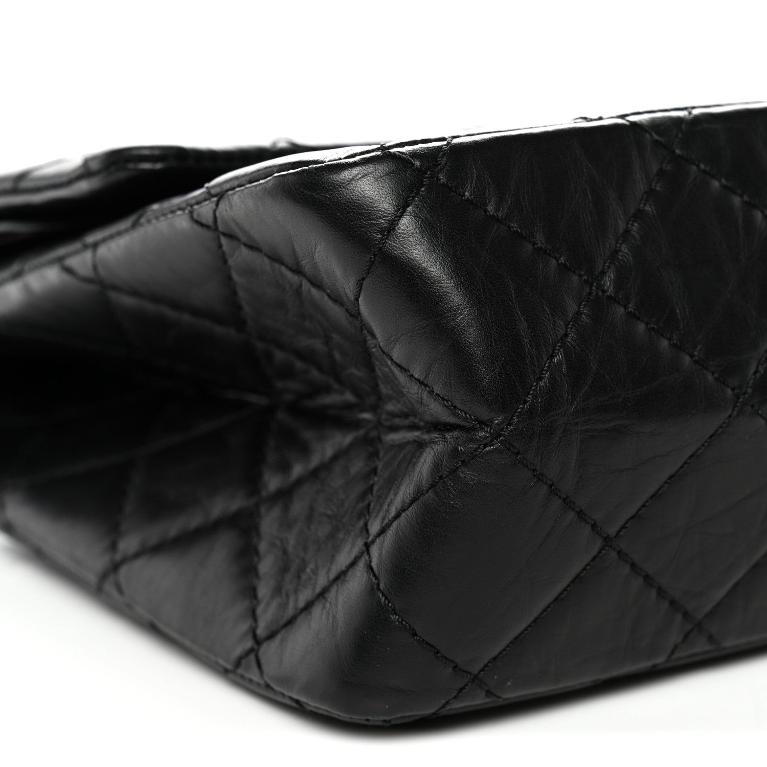Aged Calfskin Quilted 2.55 Reissue 226 Flap Black