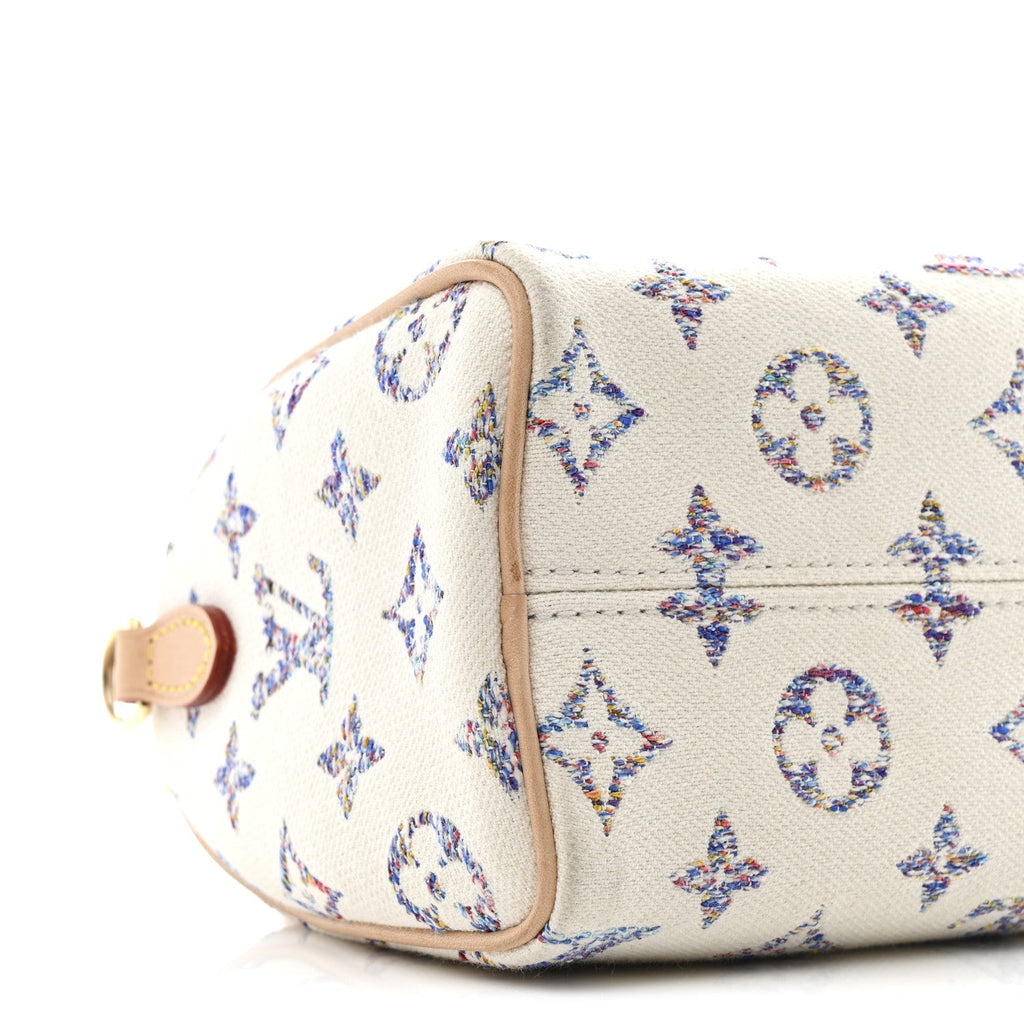 Monogram Jacquard Fabric Speedy Bandouliere 20 Multicolor Beige
