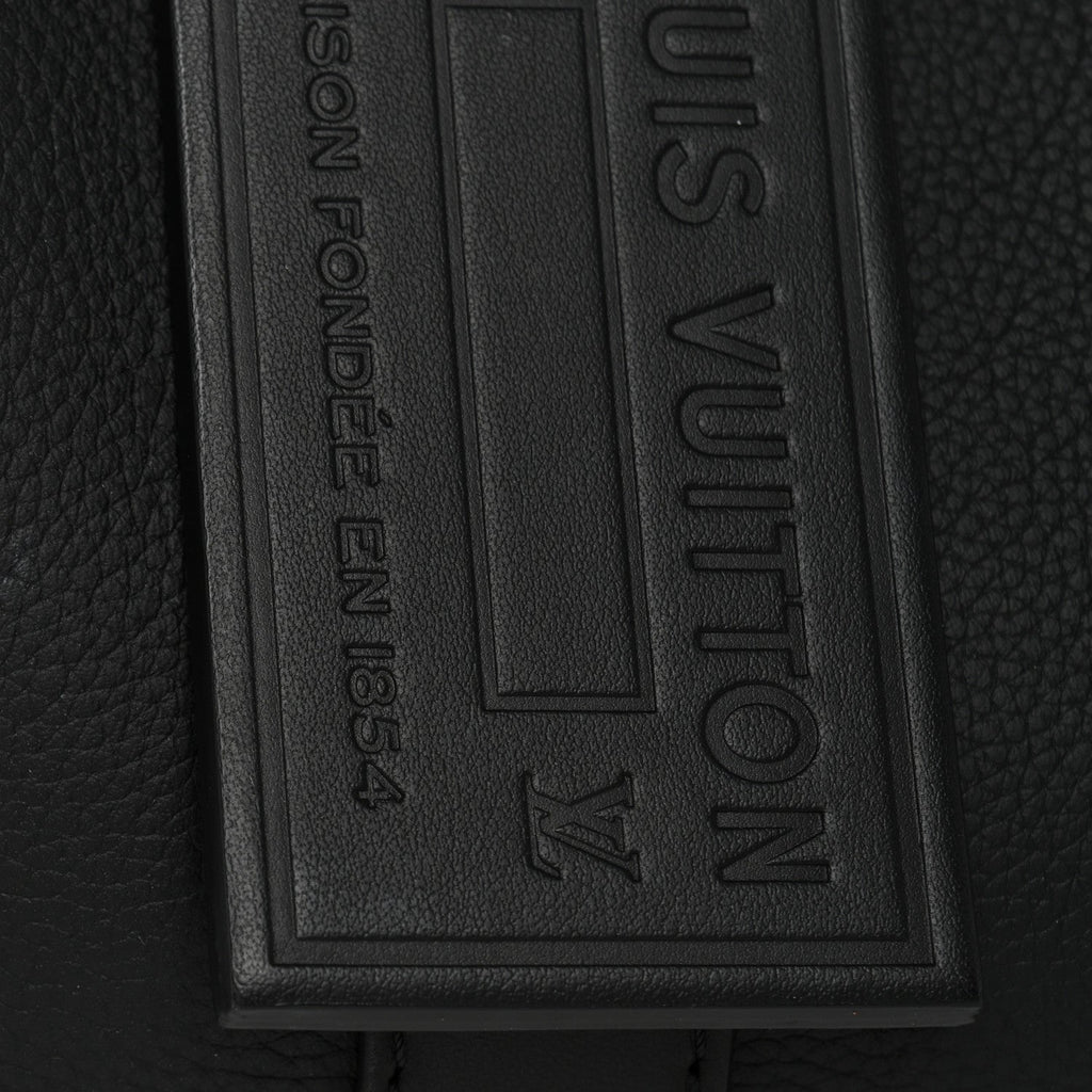 Grained Calfskin Aerogram City Keepall Black