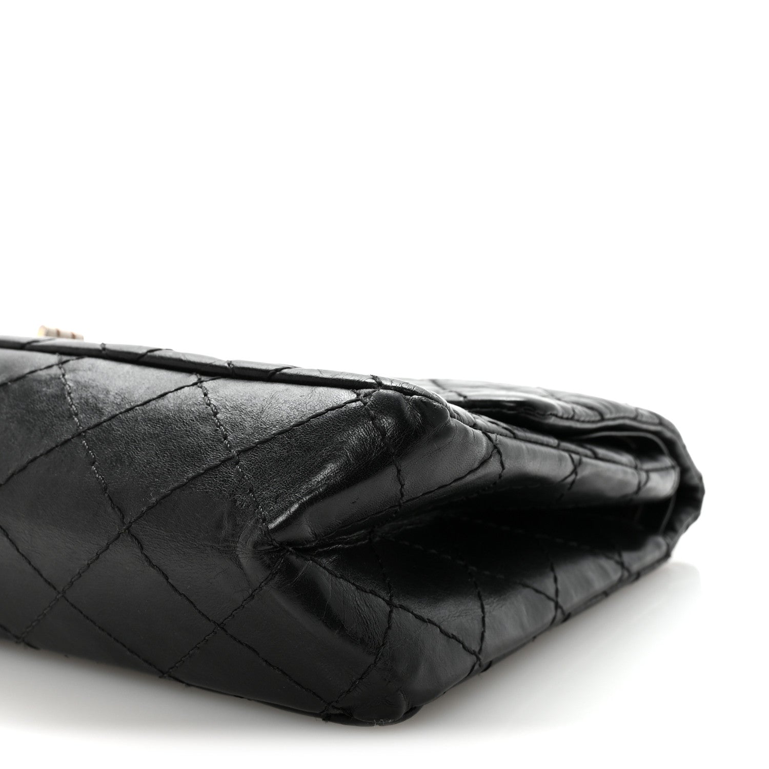 Aged Calfskin Quilted 2.55 Reissue 226 Flap Black
