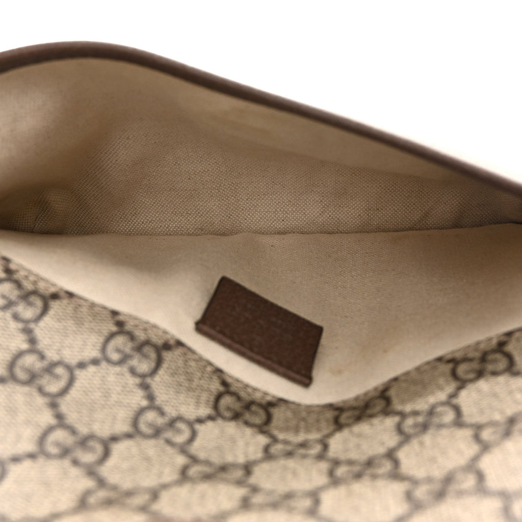 GG Supreme Monogram Neo Vintage Web Belt Bag Brown