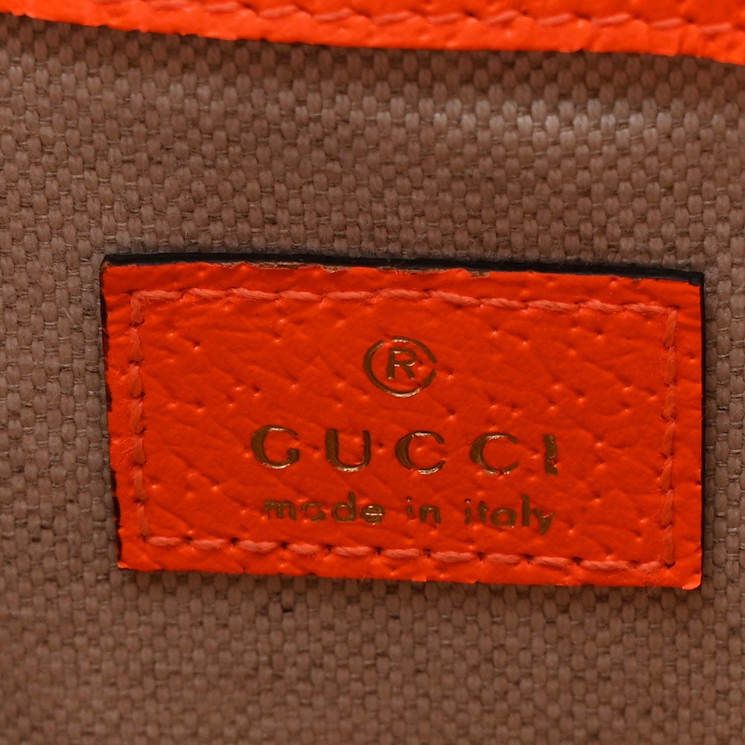 GG Supreme Monogram Web Small Ophidia Belt Bag Beige Ebony Orange Fluo