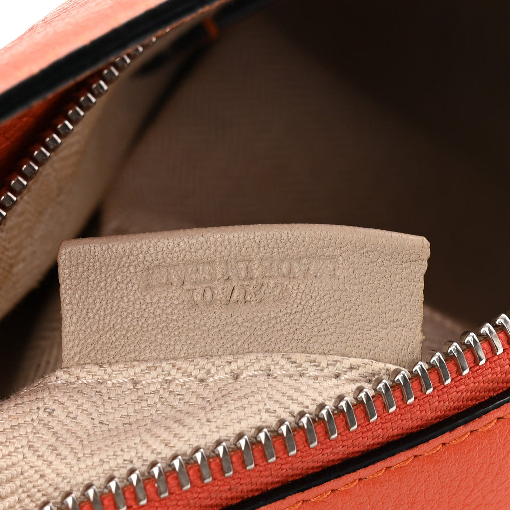 Grained Calfskin Small Puzzle Bag Orange