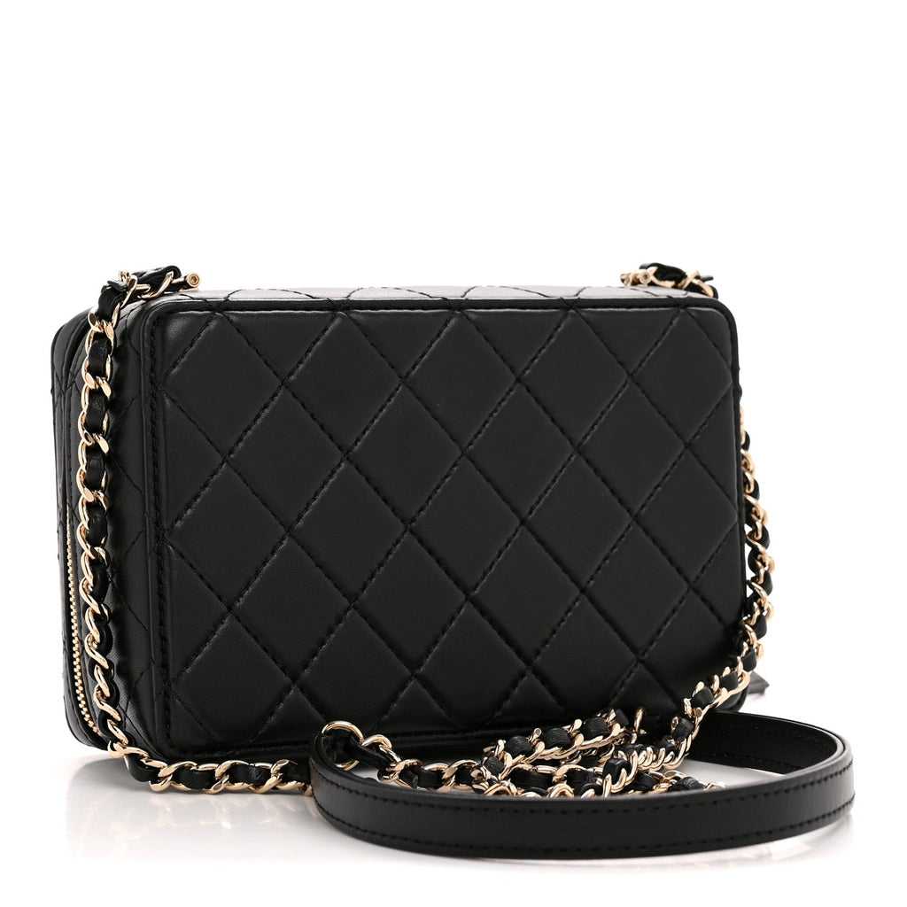 Lambskin Quilted Coco Click Bag Black