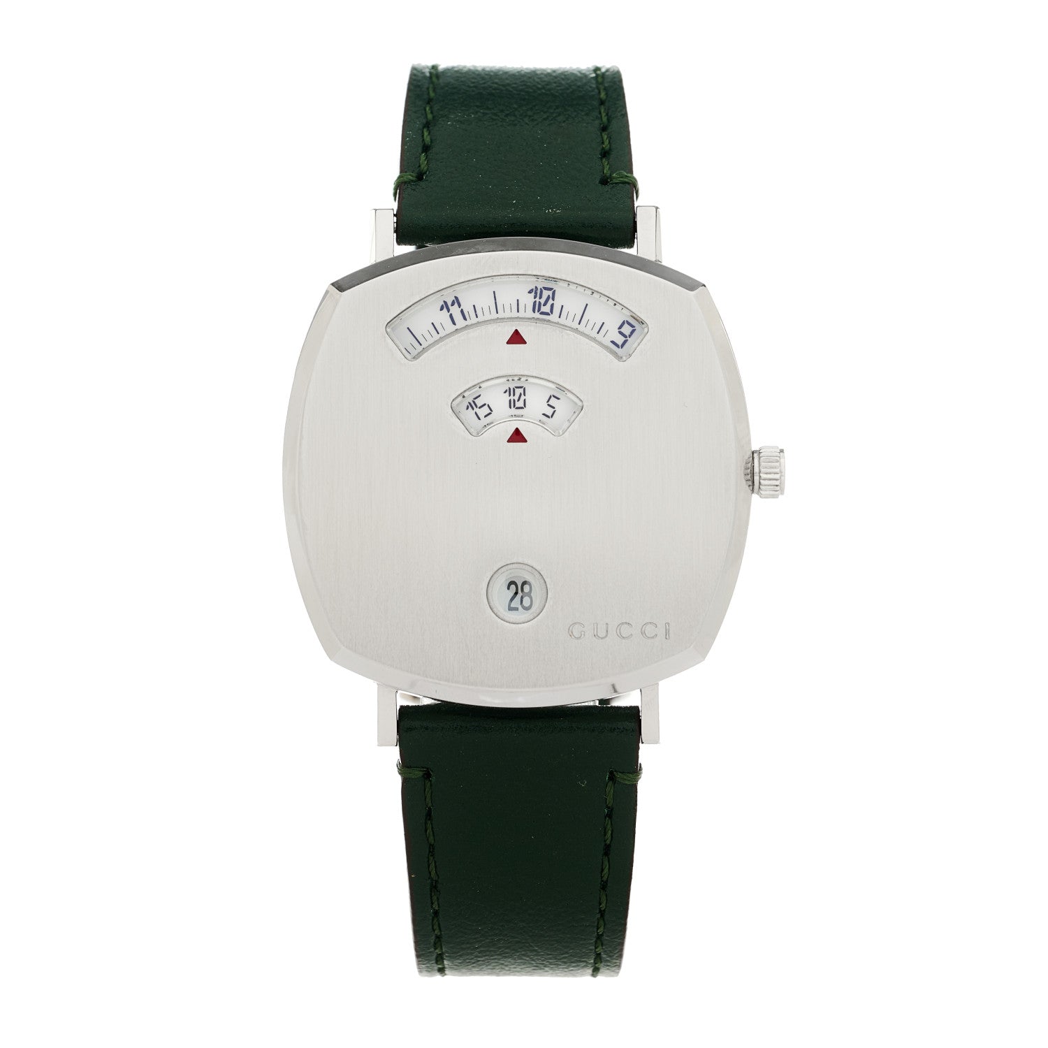 Stainless Steel Calfskin 35mm Grip Quartz Watch Green