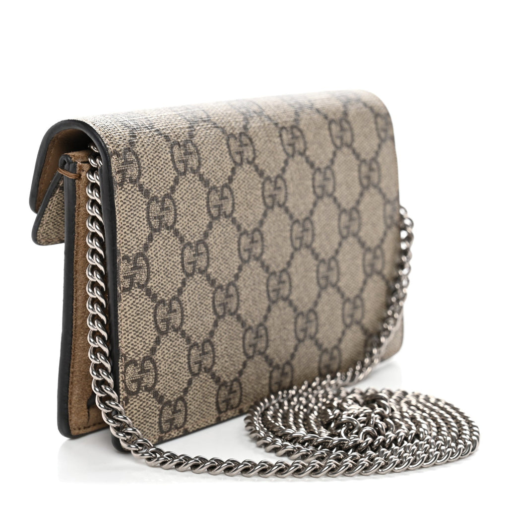 GG Supreme Monogram Super Mini Dionysus Shoulder Bag Taupe