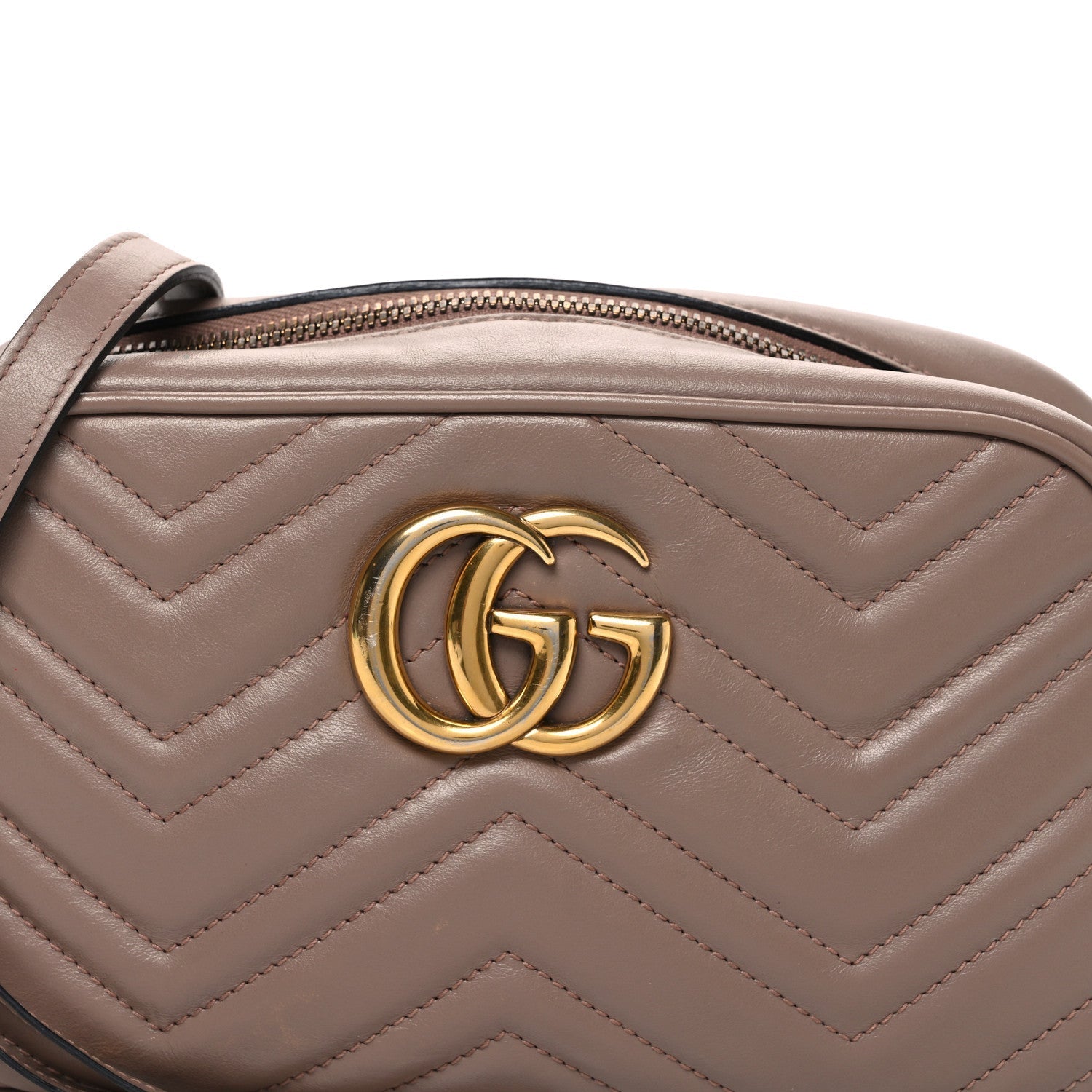 Calfskin Matelasse Small GG Marmont Chain Shoulder Bag Porcelain Rose