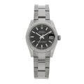Stainless Steel 18K White Gold 31mm Oyster Perpetual Datejust Watch Black 178274