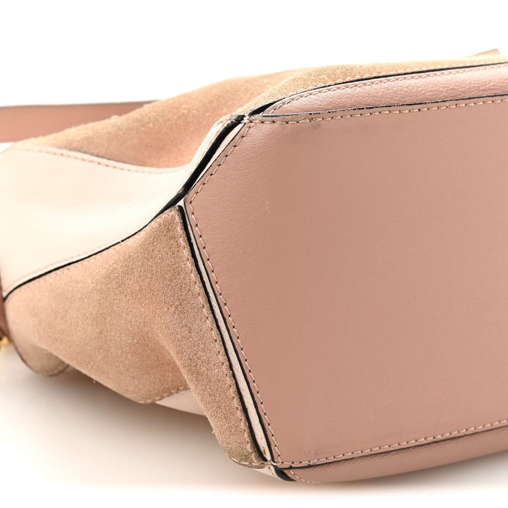 Calfskin Suede Small Puzzle Bag Blush