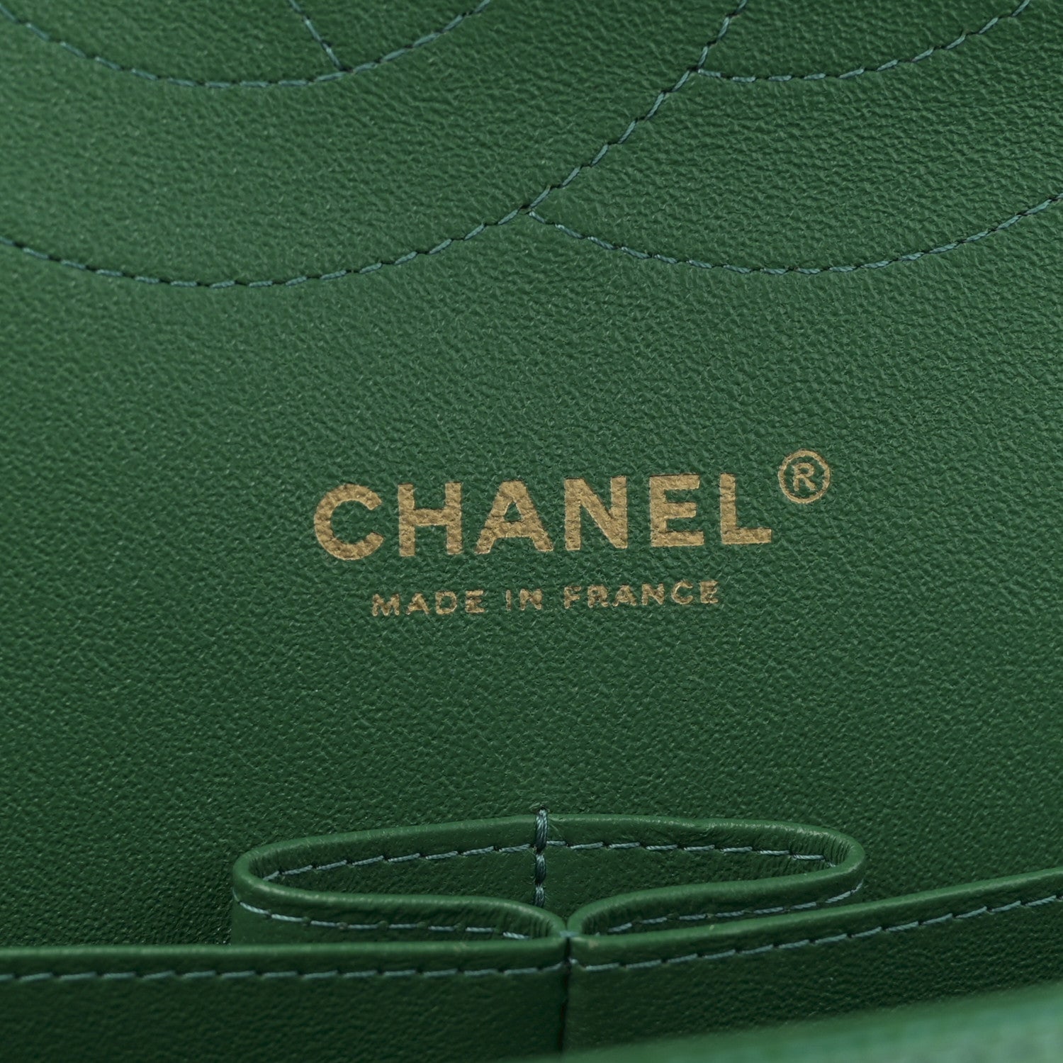 Metallic Caviar Quilted Jumbo Double Flap Green
