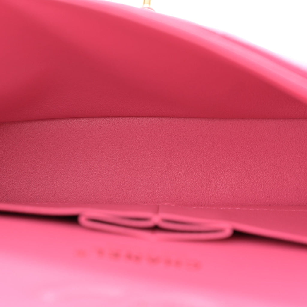 Caviar Quilted Small Double Flap Pink