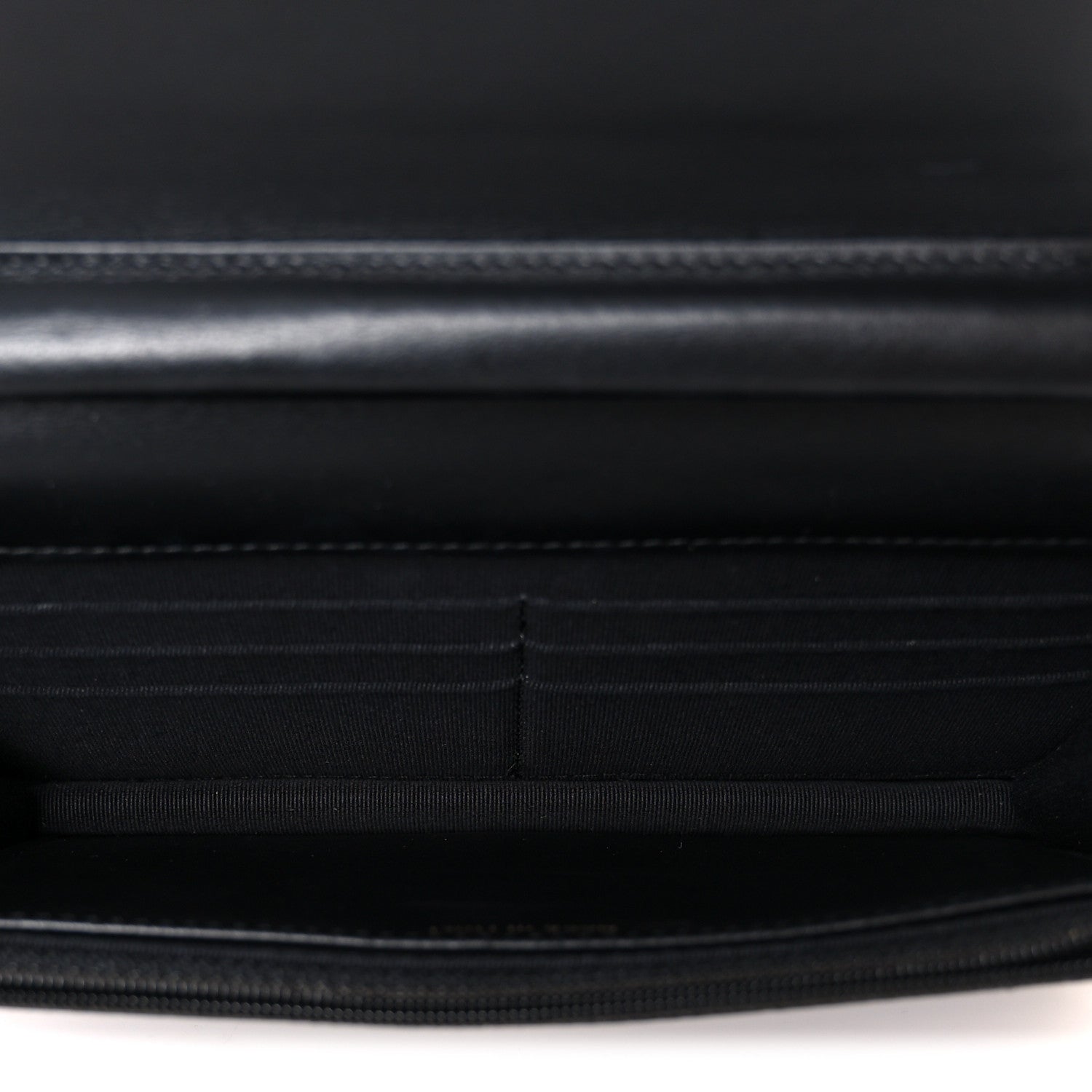 Caviar Quilted Boy Wallet On Chain WOC Black