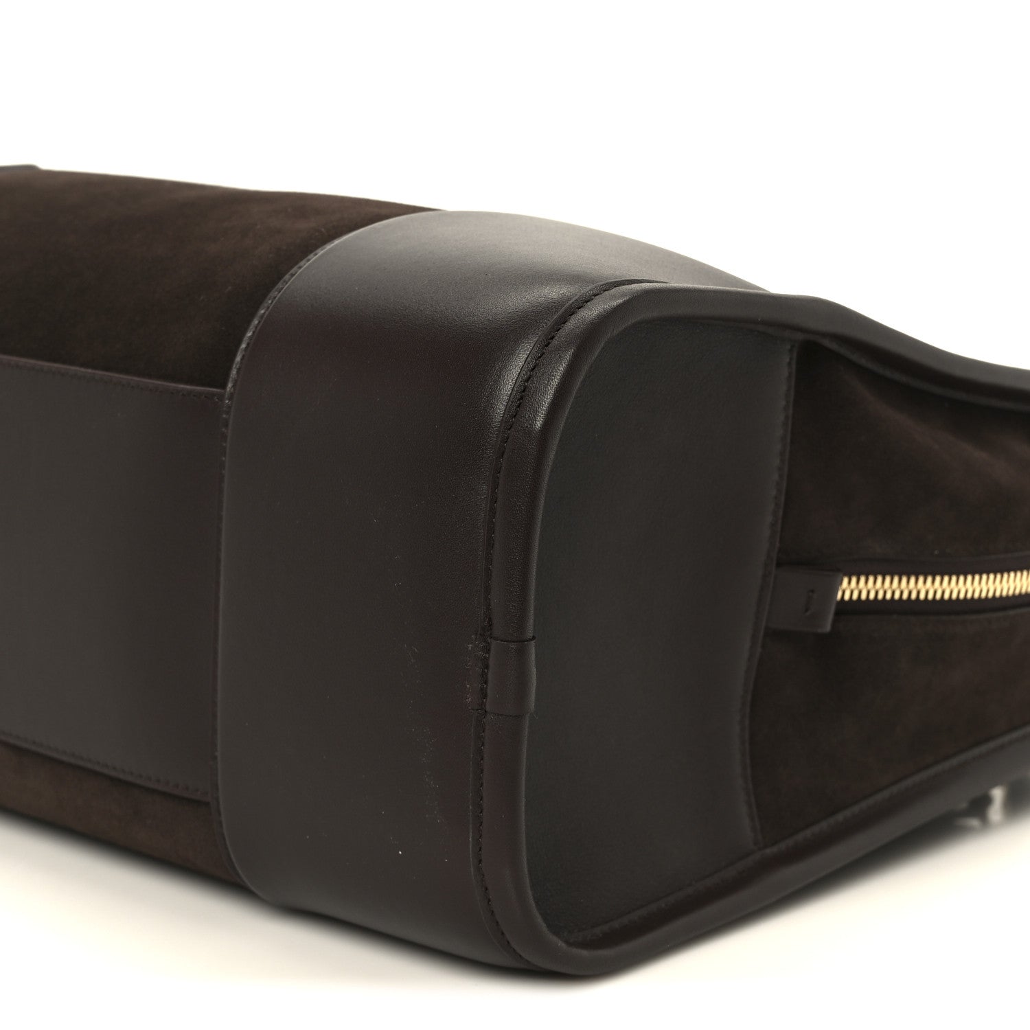 Suede Calfskin Large Amazona 180 Dark Chestnut