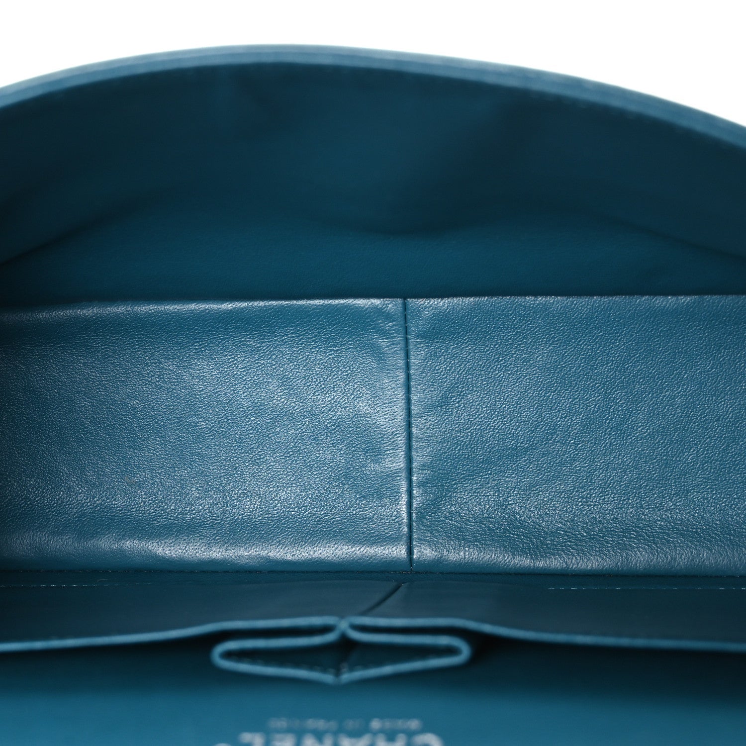 Lambskin Quilted Jumbo Double Flap Turquoise