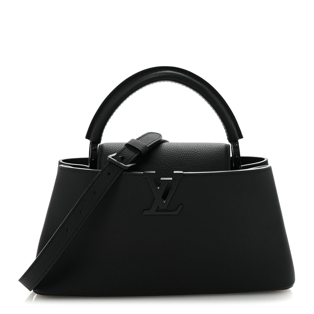 Taurillon Capucines East West MM Matte Black