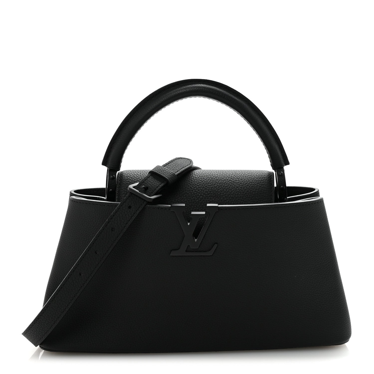 Taurillon Capucines East West MM Matte Black