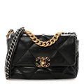 Lambskin Quilted Medium Chanel 19 Flap Black