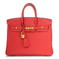 Togo Birkin 25 Rouge Pivoine