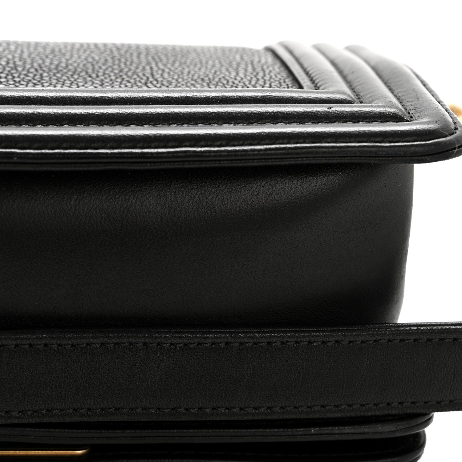 Galuchat Stingray Small Boy Flap Black