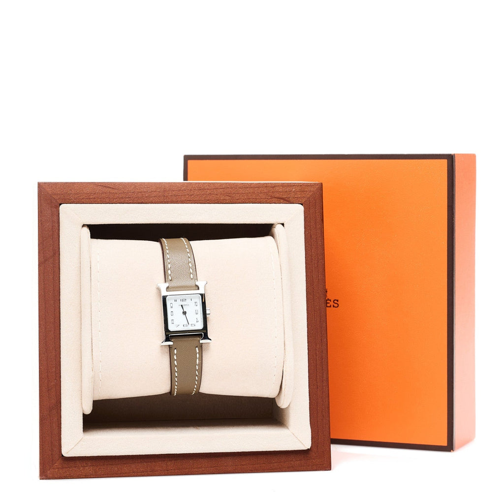 Stainless Steel Epsom 26mm Heure H Hour Quartz Watch Gold