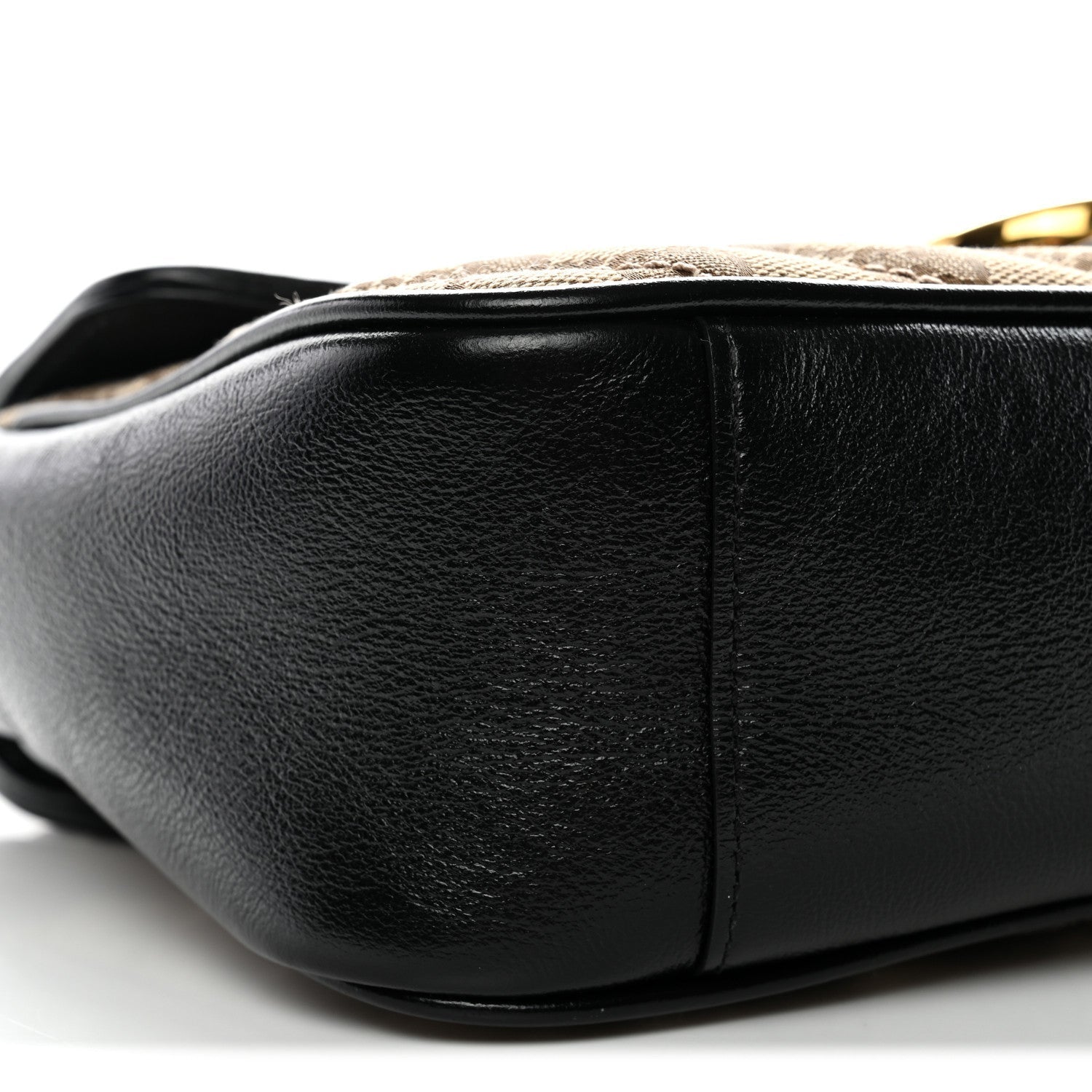 Monogram Matelasse Diagonal Small GG Marmont Shoulder Bag Beige Black