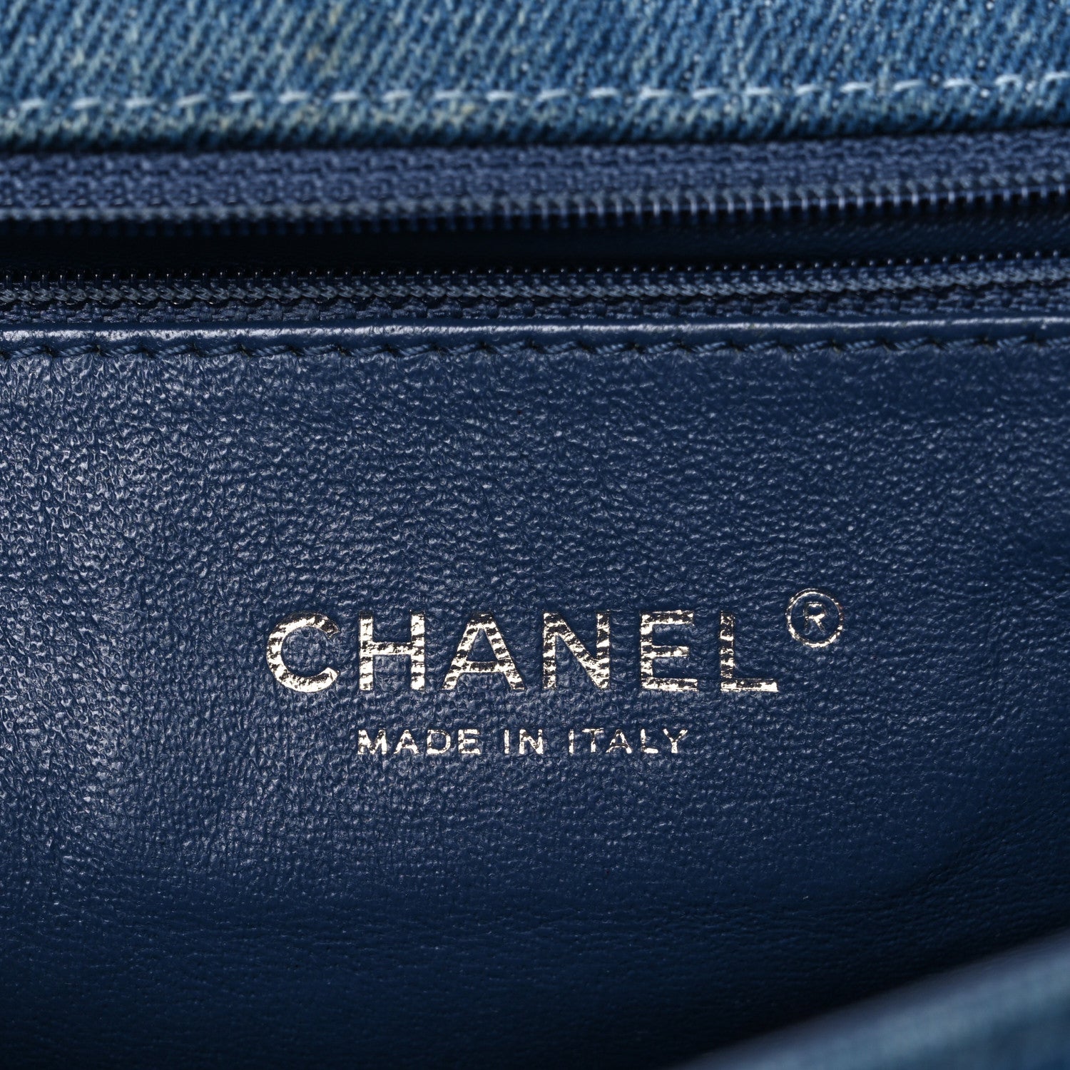 Denim Quilted Large Boy Flap Blue