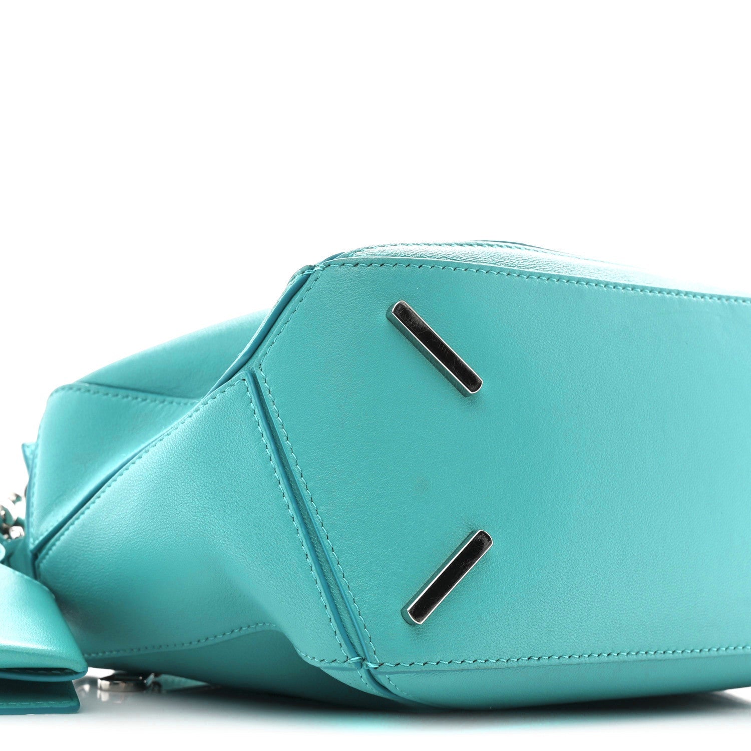 Nappa Lambskin Small Featherlight Puzzle Bag Aquamarine