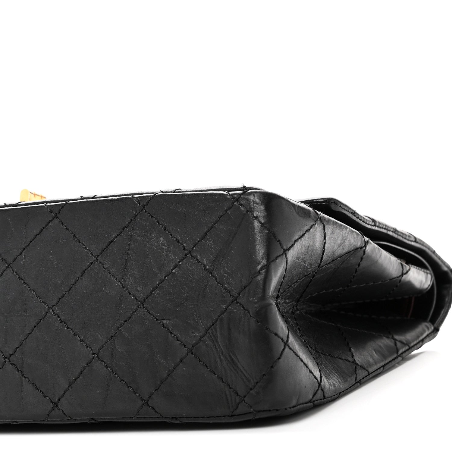 Aged Calfskin Quilted 2.55 Reissue 226 Flap Black